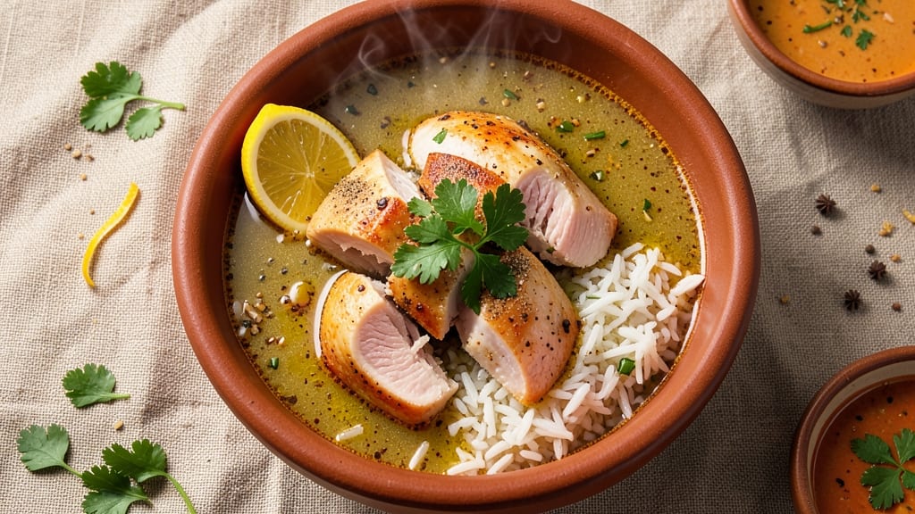 Arabic Chicken Soup Recipe: Warm Spiced Lemon and Rice Comfort