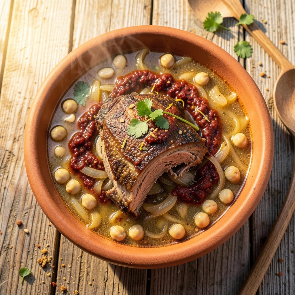 Algerian Chorba Soup Recipe: Harissa-Kissed Lamb and Chickpea Comfort