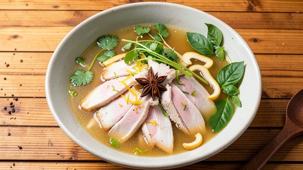 Asian Chicken Stock Soup Recipe: Fragrant Ginger-Lime Broth with Silky Noodles