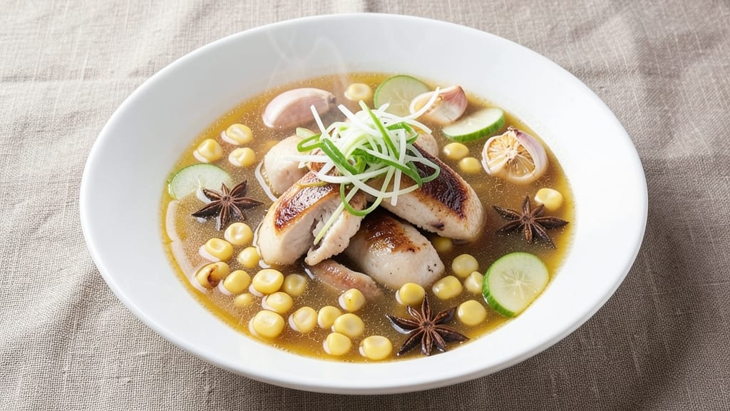 Authentic Chinese Chicken and Corn Soup Recipe: Fragrant Star Anise and Ginger Harmony