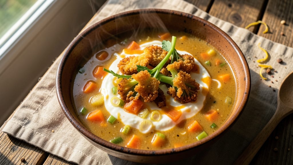 Beer and Cheddar Soup Jack Astors Recipe: Crispy Celery Crowns Over Melty Cheddar Clouds