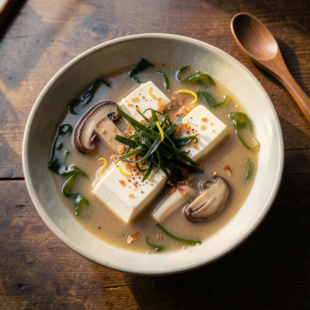 Akadashi Miso Soup Recipe: Umami-Rich Simmer with Silky Tofu and Crispy Shitake