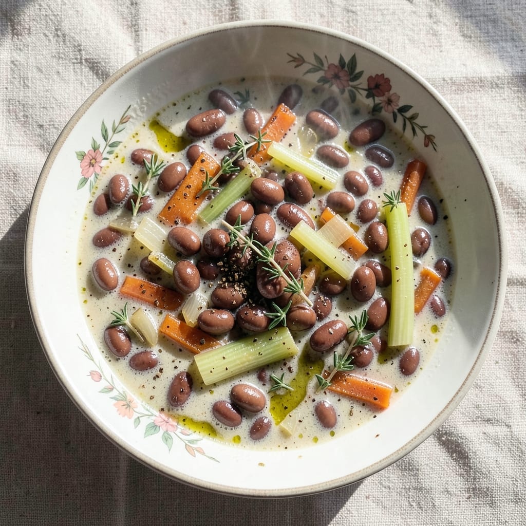 3 Bean Minestrone Soup Recipe: Herb-Infused Tri-Color Bean Symphony