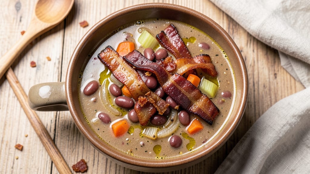 Bean and Bacon Soup Recipe Like Campbell's: Smoky Bacon Crunch and Hearty Bean Comfort
