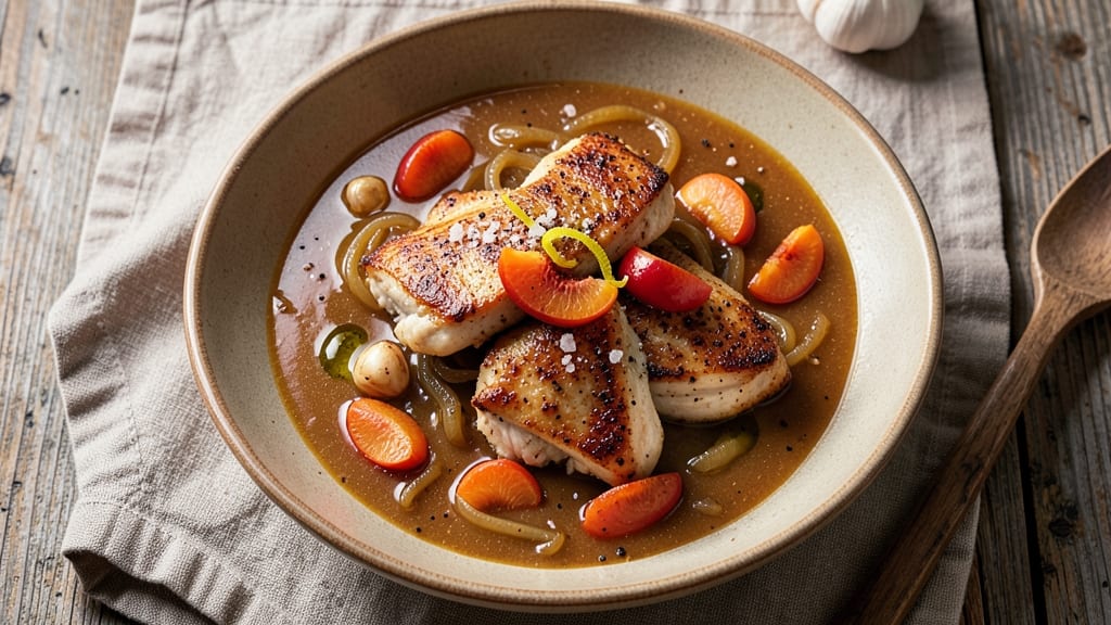 Apricot Onion Chicken Soup Recipe: Sweet-Tart Broth With Caramelized Depth
