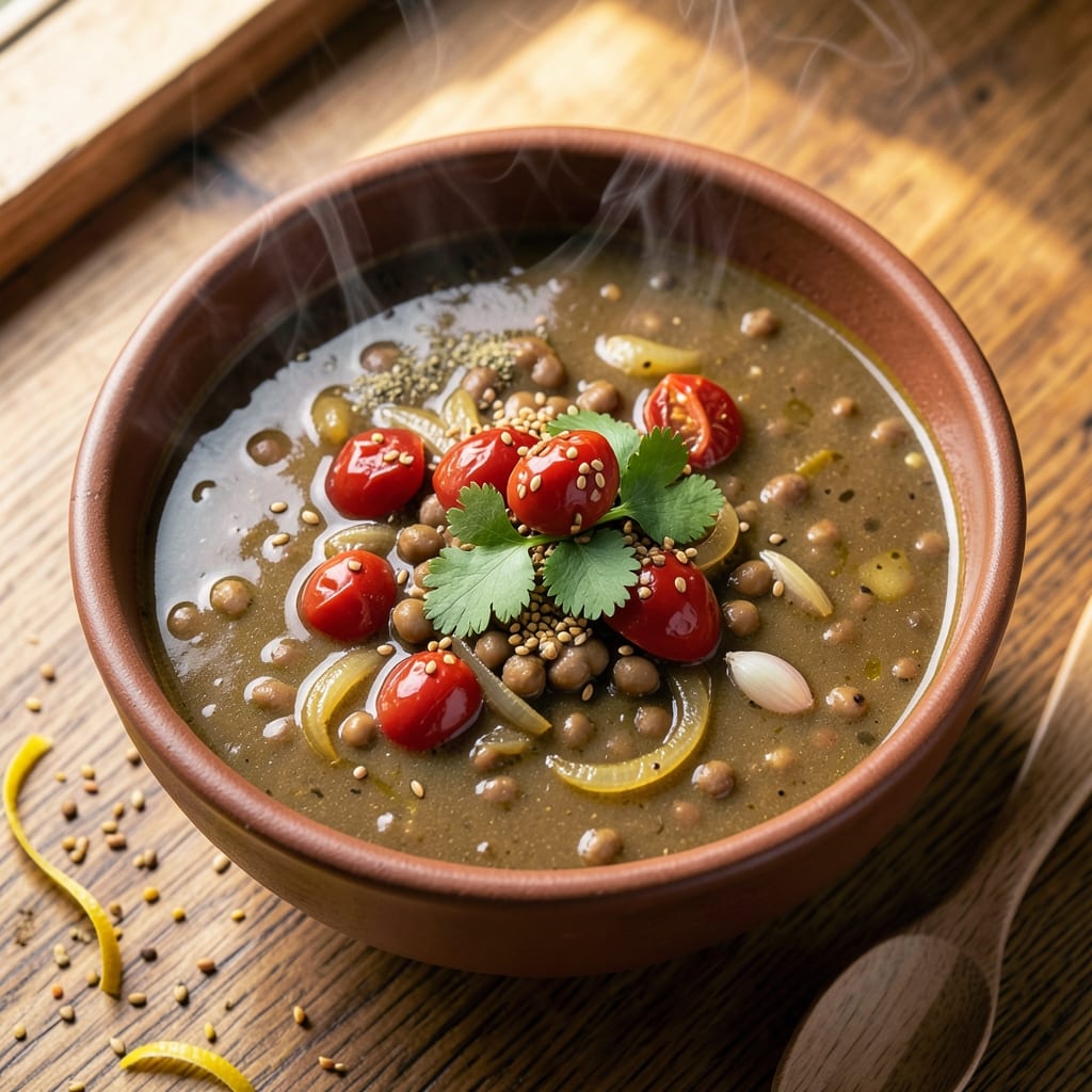 Aladdin's Eatery Lentil Soup Recipe: Spiced Yogurt and Lemon Brightness