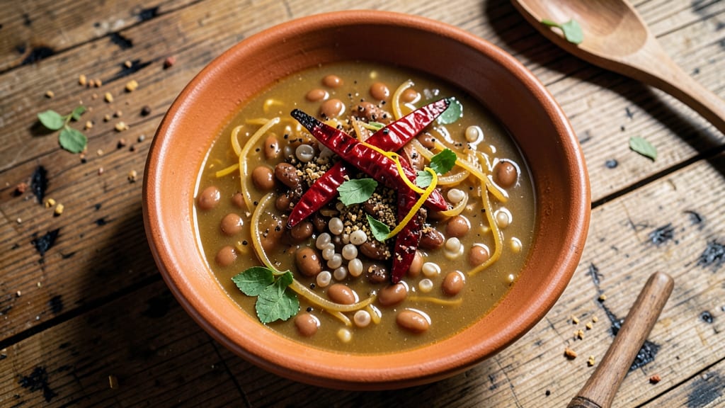 Authentic Mexican Pinto Bean Soup Recipe: Homemade Tortilla-Stripped Topping Magic