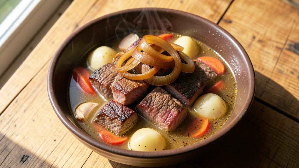 Beef Lauya Soup Recipe: Fragrant Five-Spice Beef and Egg Ribbon Delight