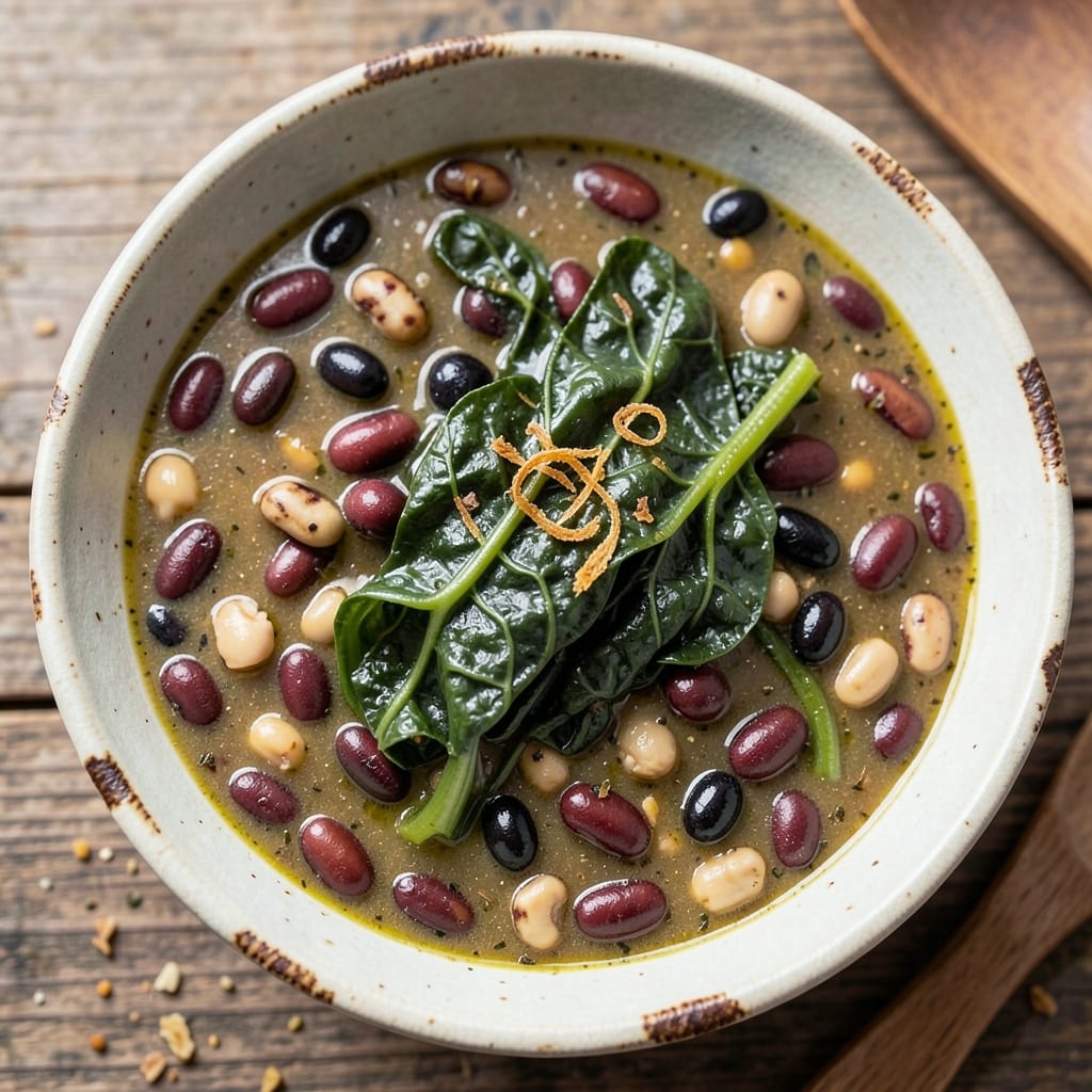 15 Bean Soup with Collards Recipe: Southern-Style Simmered Richness