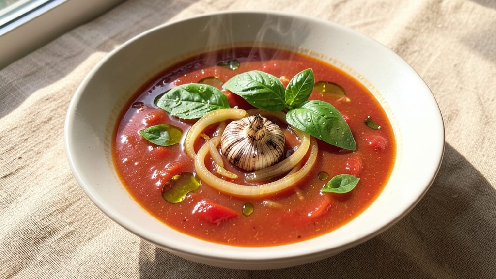 Authentic Italian Tomato Soup Recipe: Rustic Basil-Infused Simmer With Crusty Bread Pairing