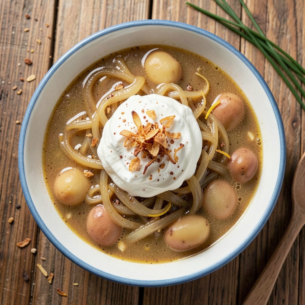 Allison's Potato Soup Recipe: Roux-Thickened Creaminess With Caramelized Onions