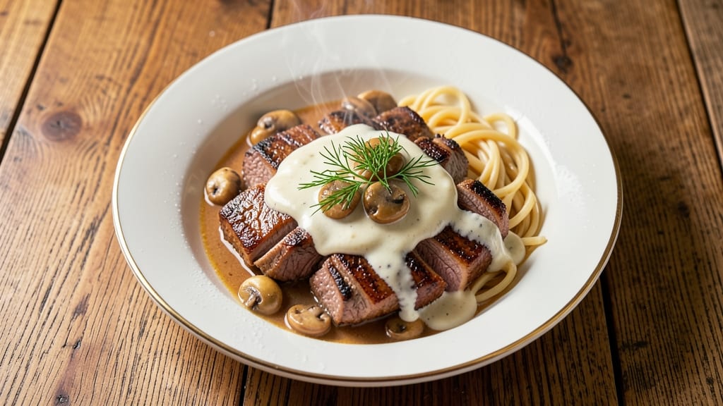 Beef Stroganoff Recipe With Cream of Mushroom Soup and Sour Cream: One-Pan Creamy Velvety Richness