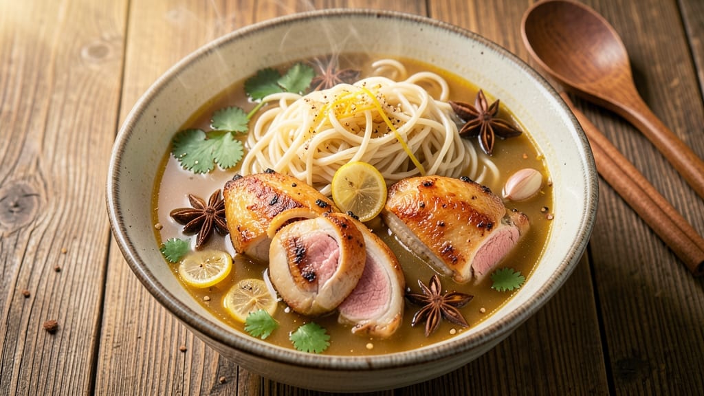 Authentic Chinese Chicken Noodle Soup Recipe: Star Anise-Infused Broth With Silky Rice Noodles