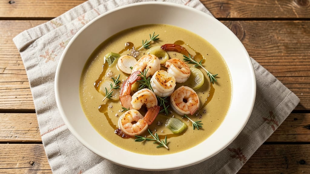 Artichoke Soup Pescadero Recipe: Creamy Herb Swirls With Crispy Celery Crowns