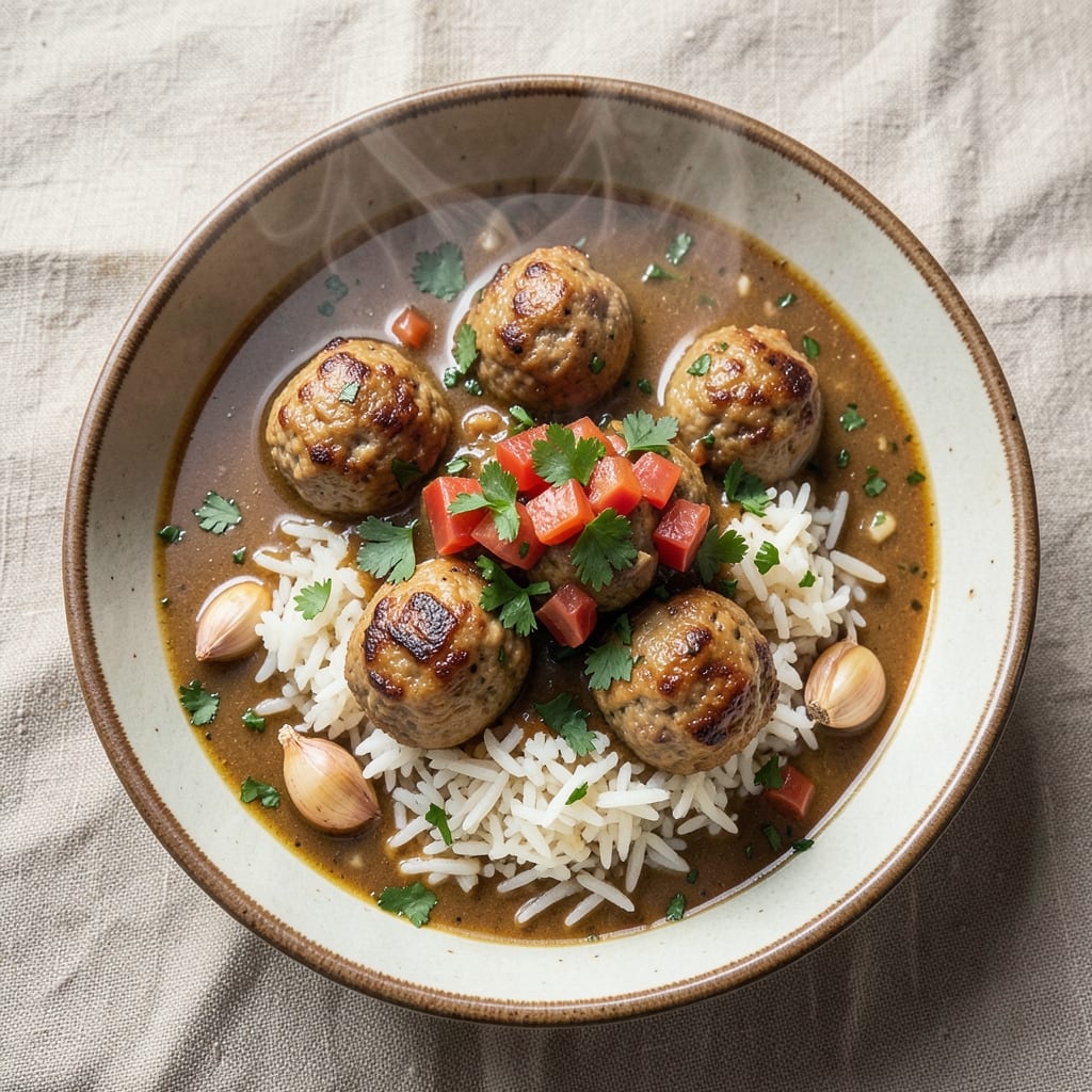 Albondigas Soup Recipe with Rice: Spanish Grandma’s Meatballs in Tomato-Basil Broth