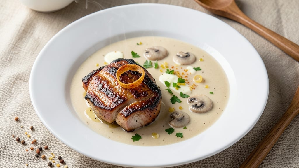 Pork Chops and Cream of Mushroom Soup Recipe in Oven: Crispy-Skinned Meat with Velvety Mushroom Sauce