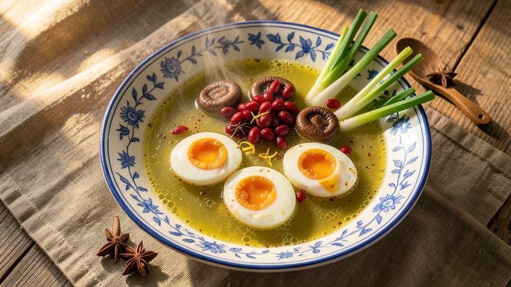 Ant Egg Soup Recipe: Silken Egg Threads Over Spiced Star Anise Broth