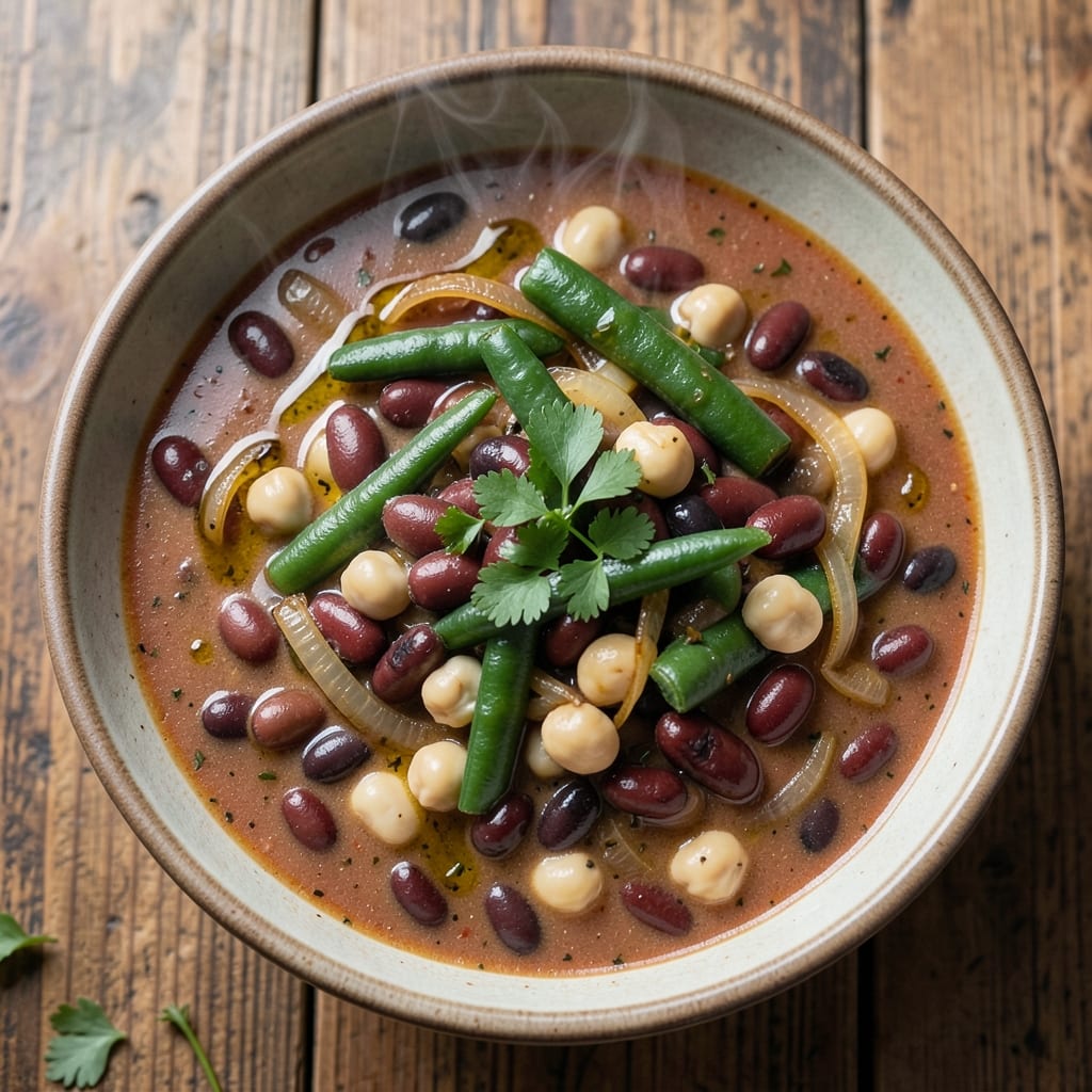 5 Bean Medley Soup Recipe: Pantry Staples Simmered Into Vibrant, Protein-Packed Heartiness