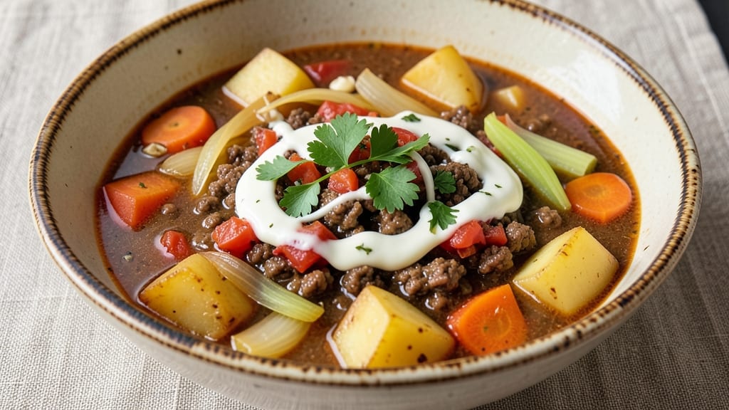Best Hamburger Vegetable Soup Recipe With Potatoes: Hearty One-Pot Comfort
