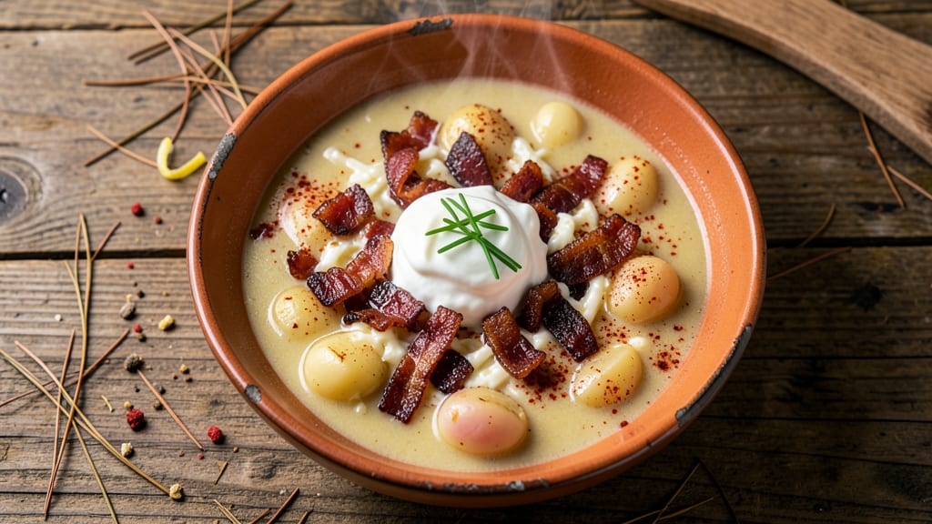 Bear Creek Loaded Potato Soup Recipe: Crispy Bacon Bits and Gruyère Swirls