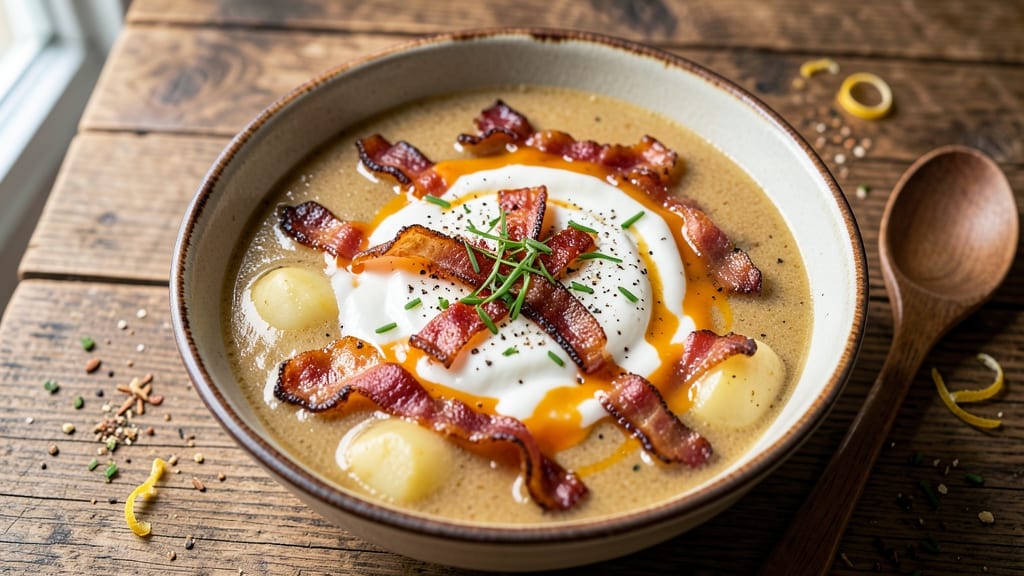 Bob Evans Loaded Potato Soup Recipe: Smoky Bacon Crunch Over Creamy Cheese Swirls