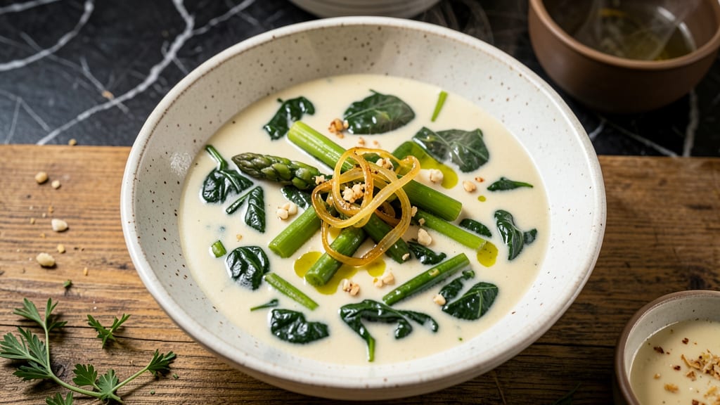 Asparagus and Spinach Soup Recipe: Earthy Green Velvety Blend in 25 Minutes