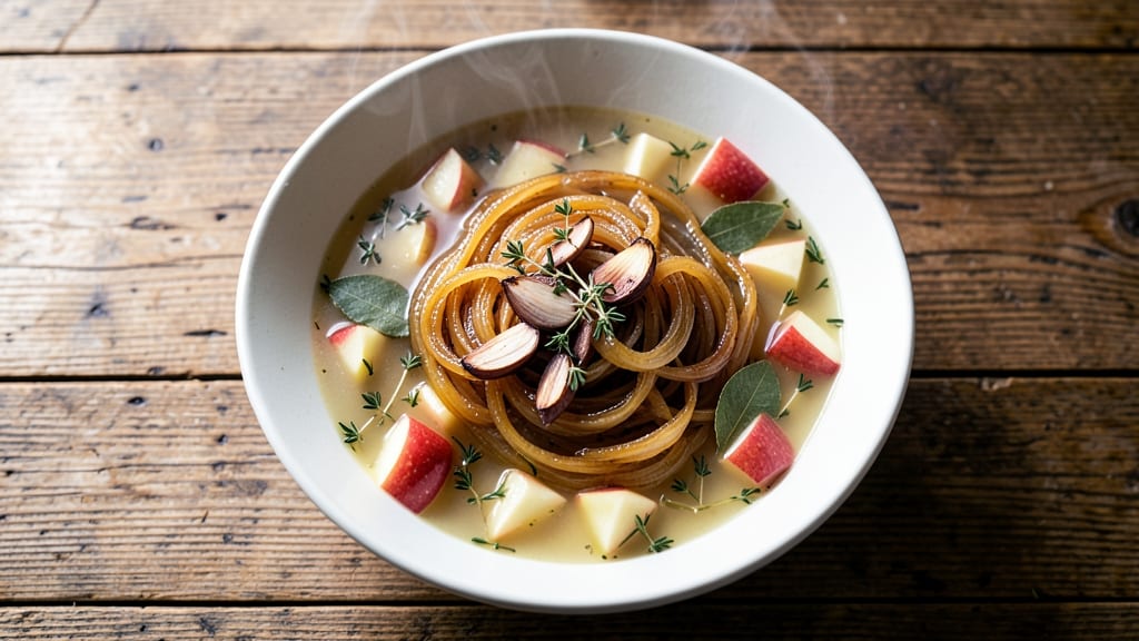 Apple and Onion Soup Recipe: Caramelized Sweetness With Crispy Topping