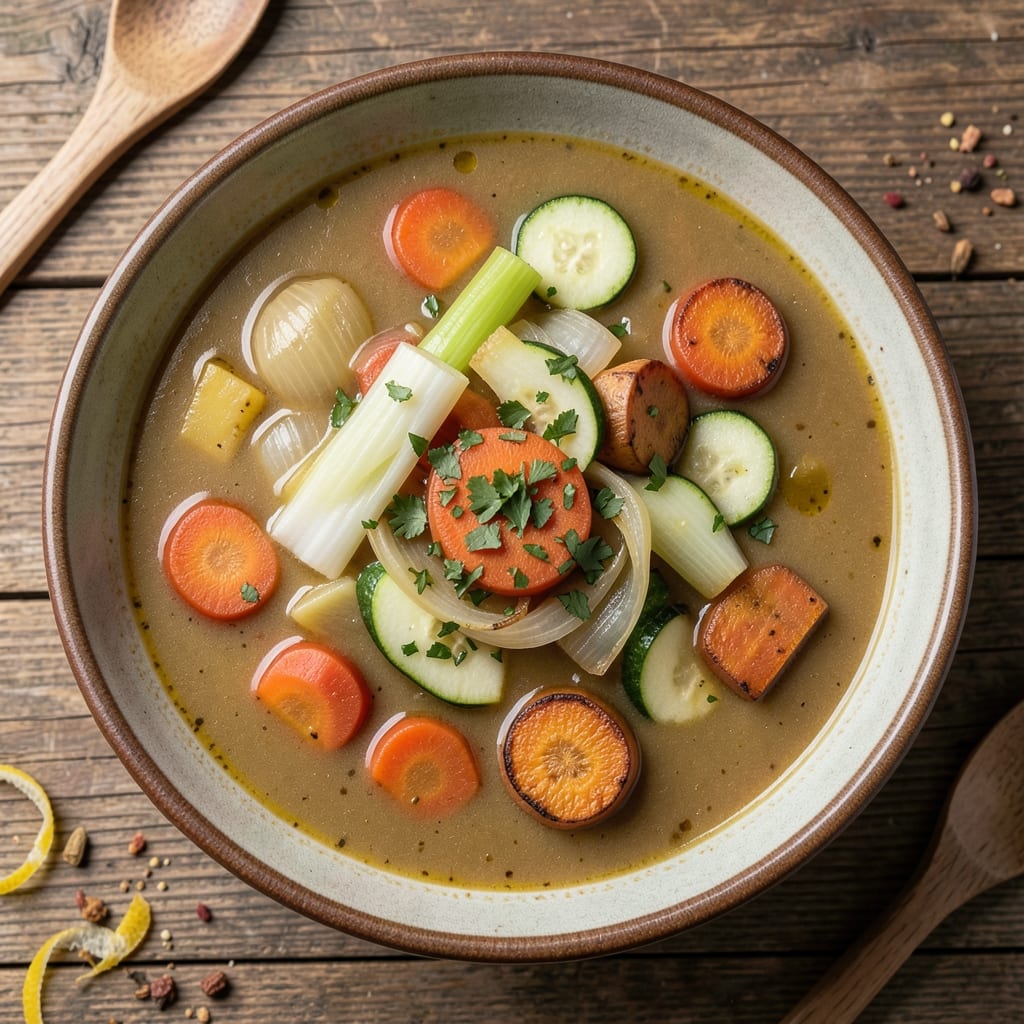 All Vegetable Soup Recipe: Roasted Veggie Depth With Herby Freshness