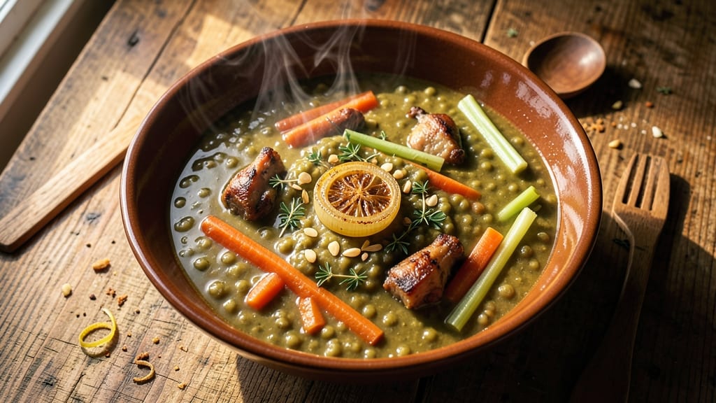 Andersen's Split Pea Soup Recipe With Ham Hocks: Herb-Infused Depth From Slow-Cooked Bones