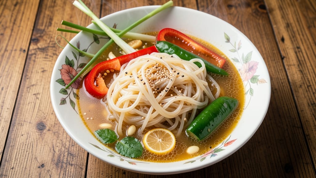 Asian Vegetable Noodle Soup Recipe: Fragrant Ginger-Lime Broth With Silky Rice Noodles