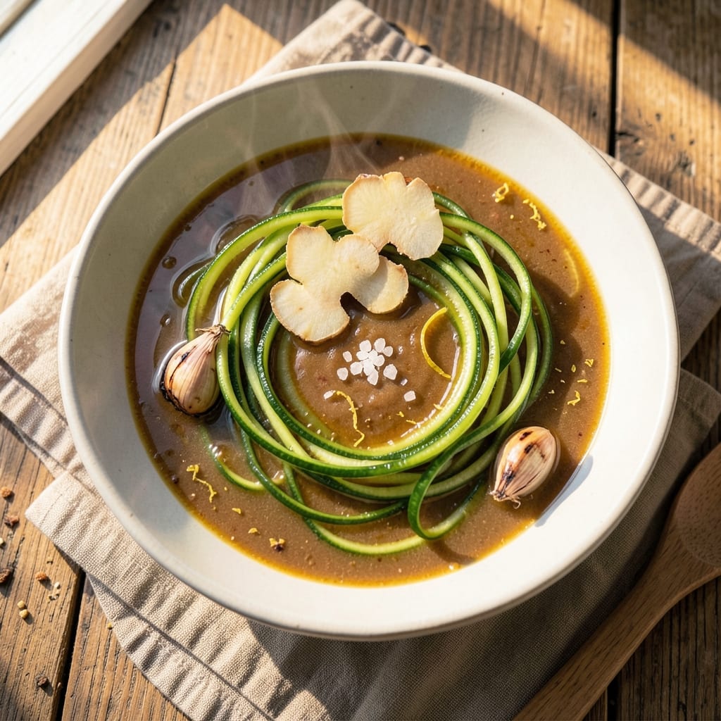 3-Ingredient Fat Burning Soup Recipe: Zero-Carb Zucchini & Bone Broth Elixir