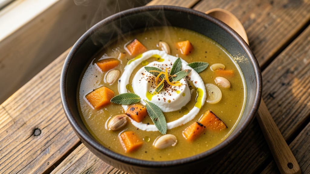 Atlanta Bread Company Butternut Squash Soup Recipe: Roasted Squash and Sage Swirls