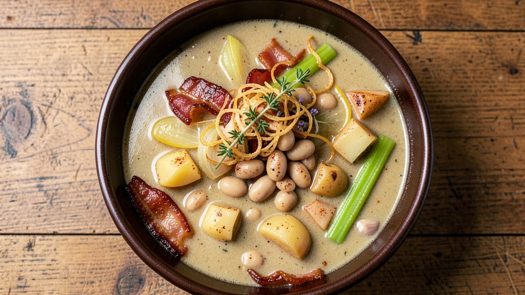 Bean Chowder Soup Recipe: Smoky Bacon and Creamy Potato Harmony