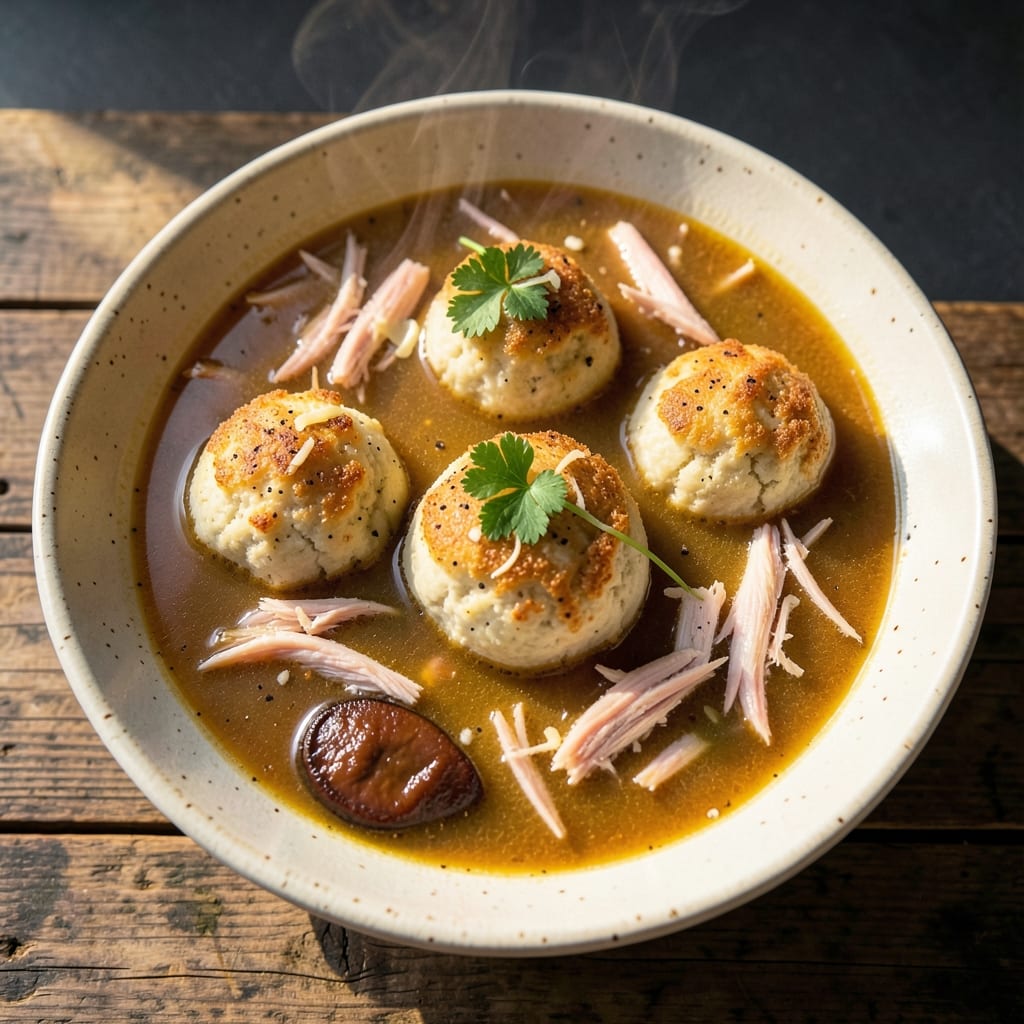 2nd Avenue Deli Matzo Ball Soup Recipe: Crispy Matzo Shells and Rich Broth Magic
