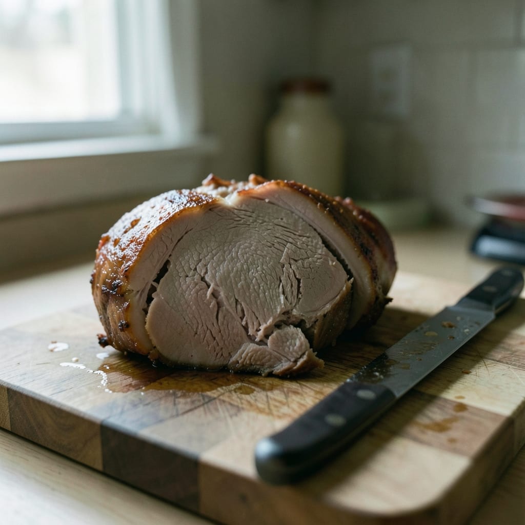 A roast that went wrong, dry and split