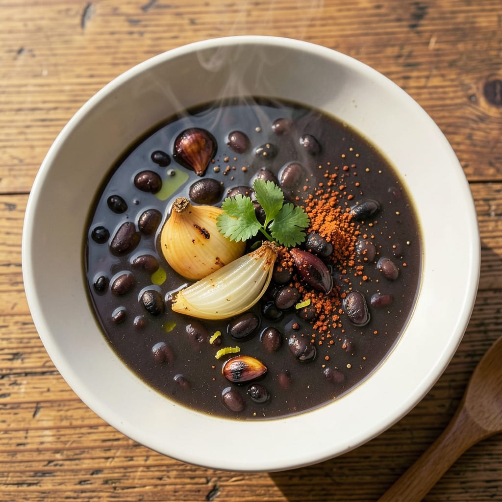 15-Minute Black Bean Soup Recipe: Smoky Cumin and Garlic Infusion