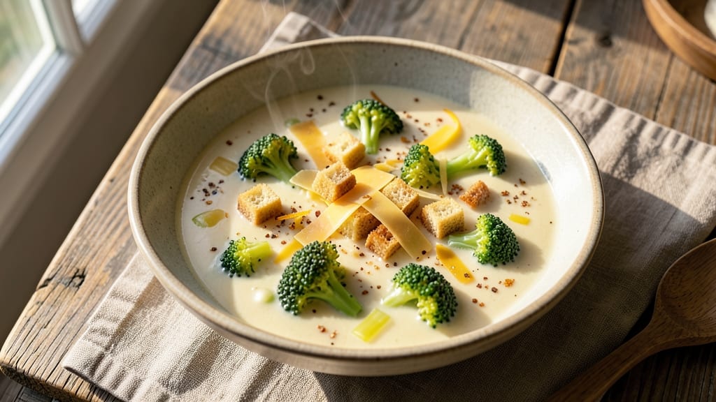 Au Bon Pain Broccoli Cheddar Soup Recipe: Crispy Celery Crowns Over Melty Cheese Clouds