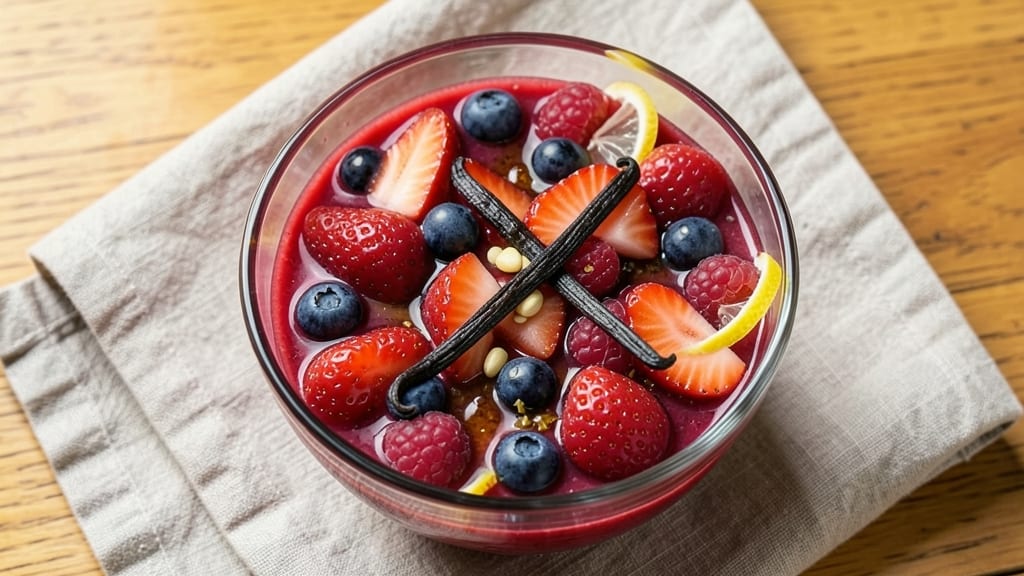 Berry Soup Recipe: Bright Berries and Vanilla Infusion