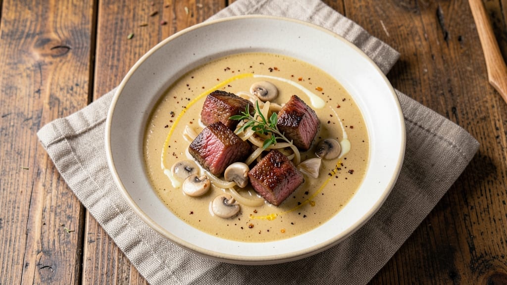 Beef Cubes Cream of Mushroom Soup Recipe: One-Pot Comfort with Velvety Richness