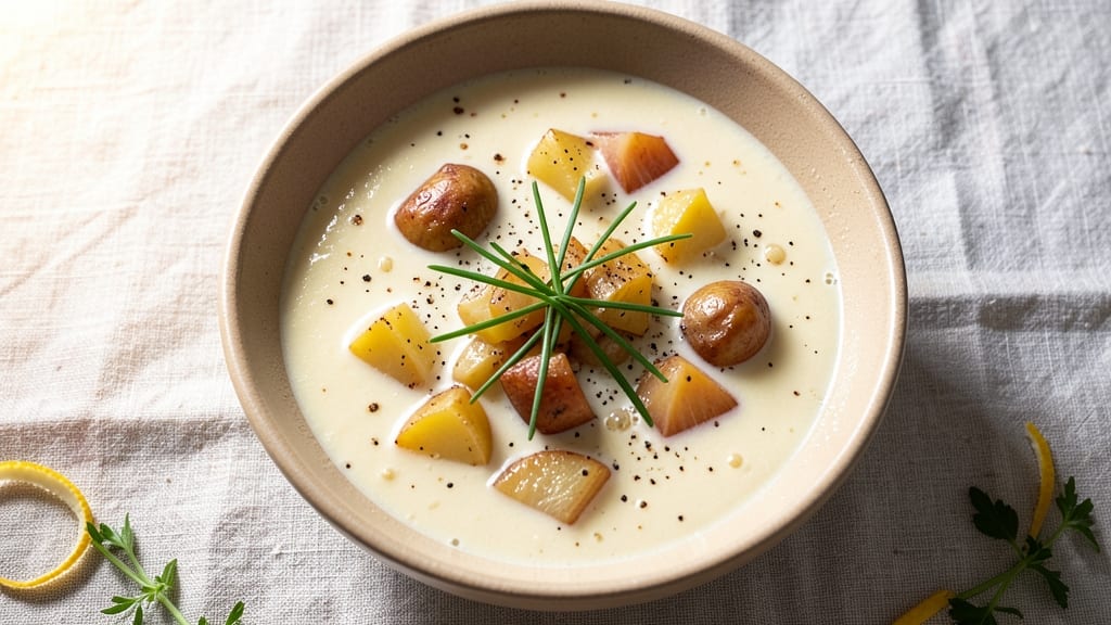 Basic Cream of Potato Soup Recipe: Velvety Silken Texture Without Heavy Cream