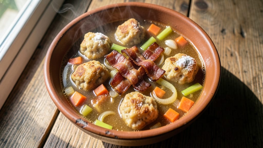 Authentic Knoephla Soup Recipe: German Dumplings Floating in Savory Broth
