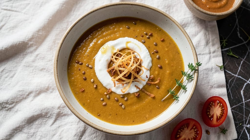 Amazing Pumpkin Soup Recipe: Spiced Roasted Depth With Crispy Celery Crowns