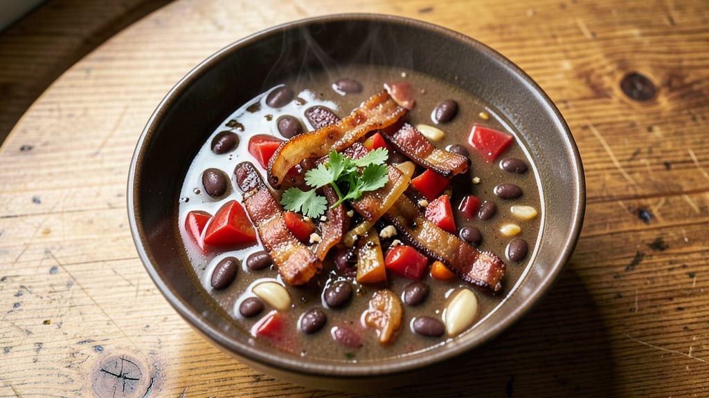 Black Bean and Bacon Soup Recipe: Smoky-Spiced One-Pot Heartiness