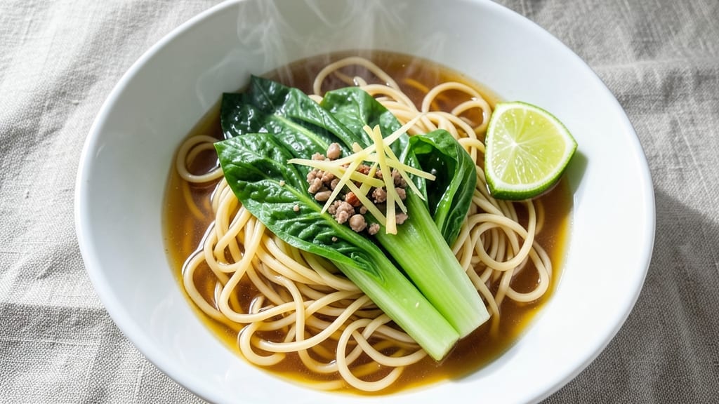 Bok Choy Noodle Soup Recipe: Bright Ginger-Lime Broth With Silky Noodles
