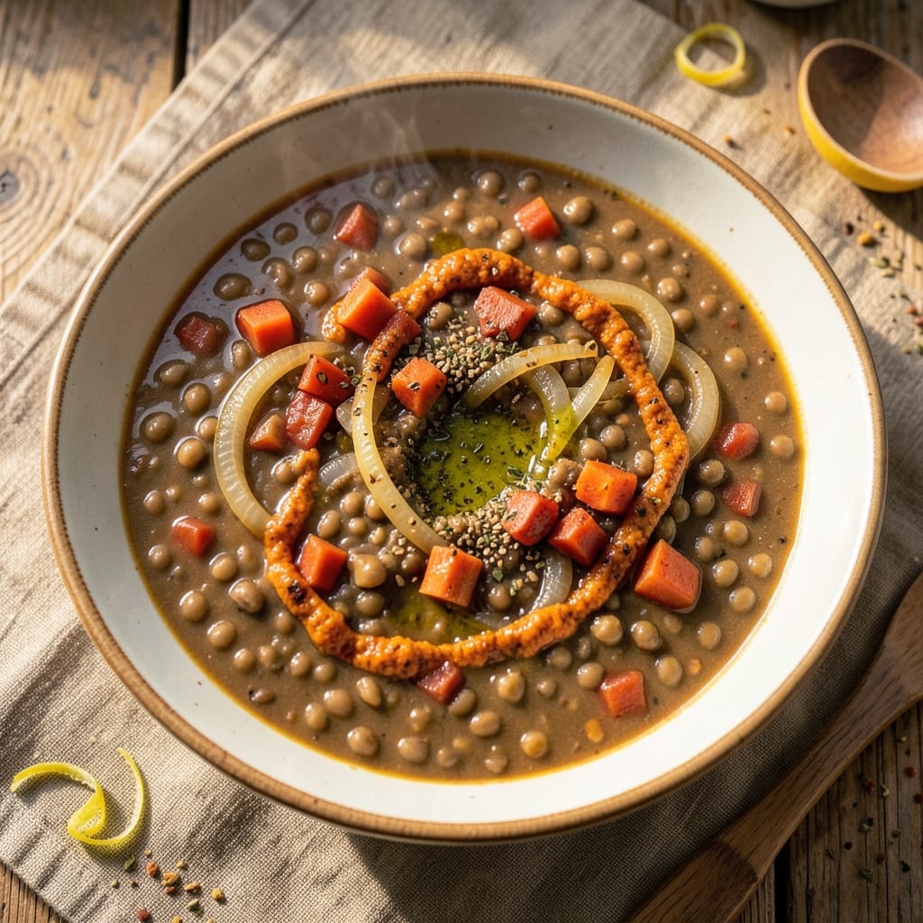 Algerian Lentil Soup Recipe: Harissa-Kissed Spice and Cumin Depth
