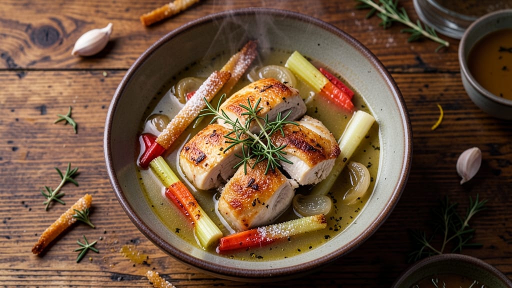 Avila's Chicken Soup Recipe: Homestyle Healing With Crispy Celery Crowns
