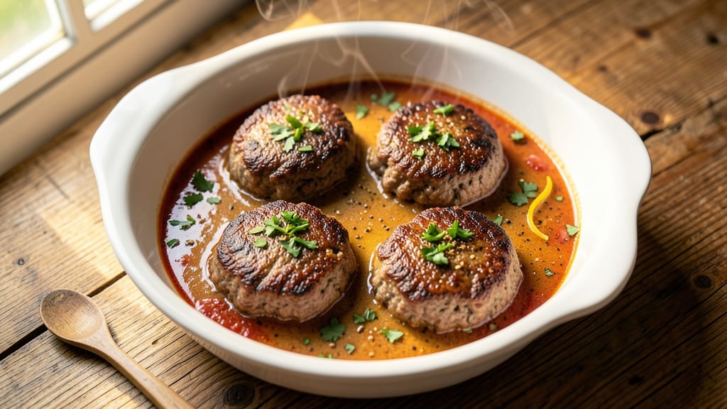 Baked Salisbury Steak Recipe with Onion Soup Mix: Juicy Patties and Savory Gravy Magic