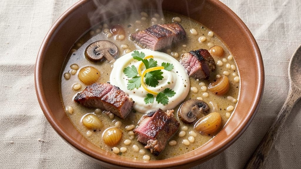 Beef Mushroom Barley Slow Cooker Soup Recipe: Hearty Umami Depth in One Pot