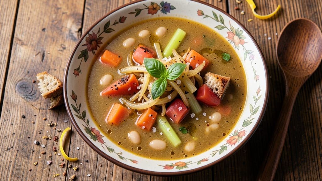 Bobby Flay's Minestrone Soup Recipe: Herb-Infused Bean and Pasta Harmony