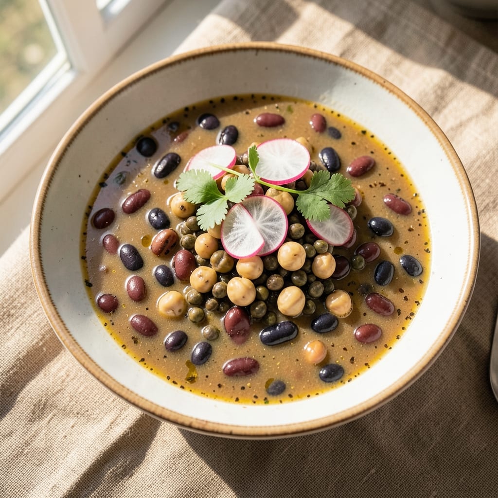 12 Bean Soup Recipe Vegan: Pantry-to-Pot Umami Bomb with Toasted Spice Crunch